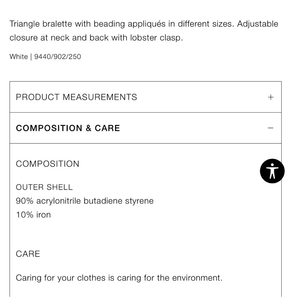 ZARA Beaded Triangle Bralette - Picture 10 of 10